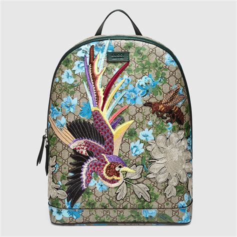 gucci embroidery applique flower backpack backpack|Gucci Backpacks for Men .